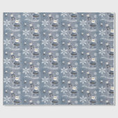 Niedlich Denim Fashion Weihnachten Weihnachtsmuste Geschenkpapier (Flach)