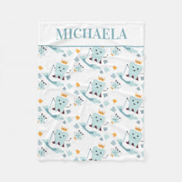 Niedlich Dentalhygienischer Zahnarztmuster weiß Fleecedecke