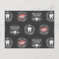 Niedlich Dentist Pattern - Funny Dental Hygienic