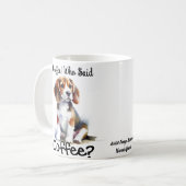 Niedlich, der Kaffee-Schwarze/Braun-Beagle sagte Kaffeetasse (Vorderseite Links)