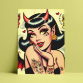 Niedlich Devil Girl Postkarte