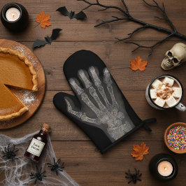 Niedlich Diamond Skeleton Hand Oven Mitt Ofenhandschuh