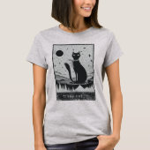 Niedlich die Cat Tarot Card Fortune Teller Funny F T-Shirt (Vorderseite)