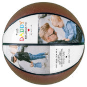 Niedlich "Dieser Papa gehört zu" Fotocollage Basketball (Vorderseite)