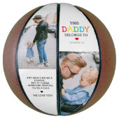 Niedlich "Dieser Papa gehört zu" Fotocollage Basketball (Vertikal)