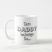 Niedlich dieser Papa gehört zu... Individuelle Nam Kaffeetasse (Links)