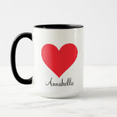 Niedlich Dieses Skript Liebe Sie Big Red Heart Cof Tasse (Links)