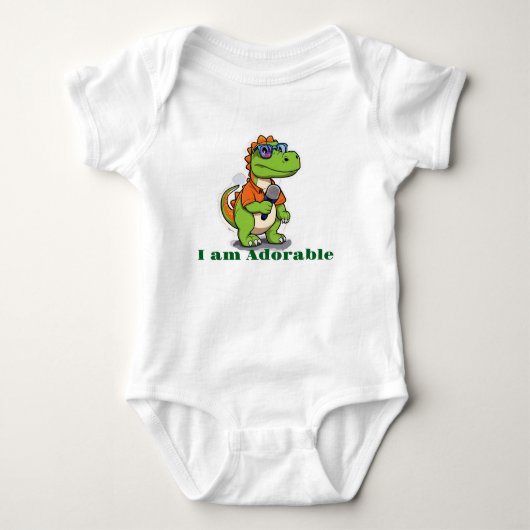 Niedlich Dino Baby Strampler (Vorderseite)
