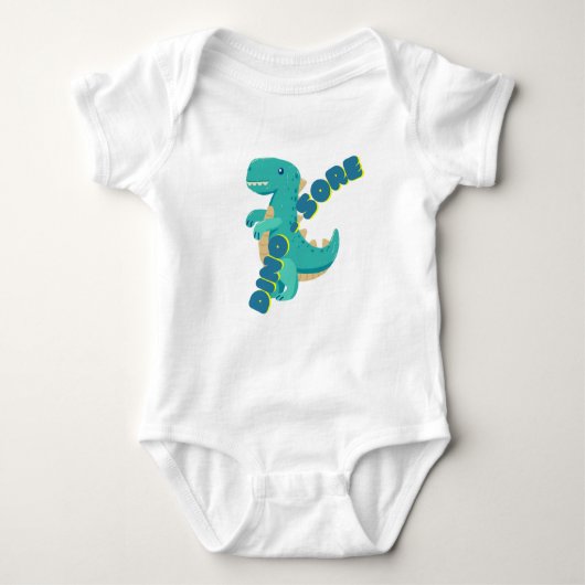 Niedlich Dino Baby Strampler (Vorderseite)