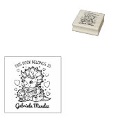 Niedlich Dino Mama Buchzeichen Gummistempel (Stempel)