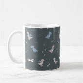 Niedlich Dino Patern Bluish Gray Tasse (Links)
