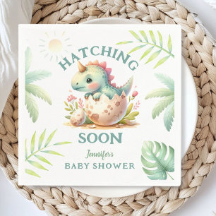 Niedlich Dino Pink Girl Dinosaur Babydusche Serviette