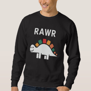 Niedlich Dino Rawr Dinosaur Roaring Funny Kid Dino Sweatshirt