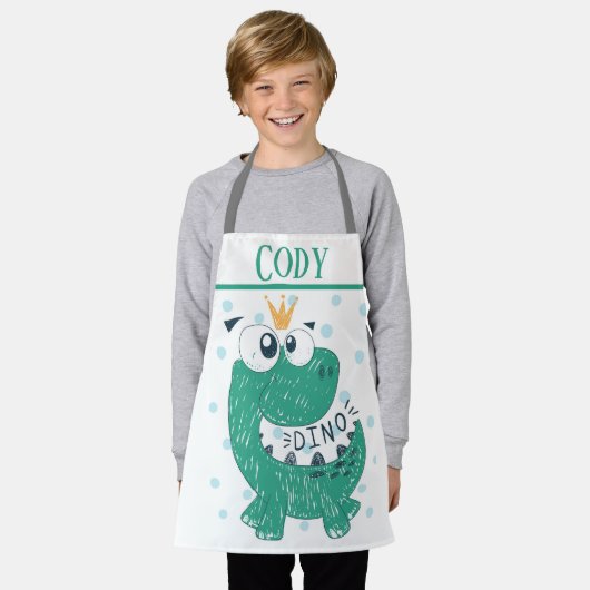 Niedlich Dino Schürze (Getragen)