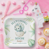 Niedlich Dino Triceratops Dinosaur Kinderdusche Pappteller (Party)