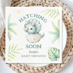 Niedlich Dino Triceratops Dinosaur Kinderdusche Serviette
