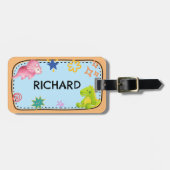 Niedlich Dinos Kids Gepäckanhänger (Vorderseite horizontal)