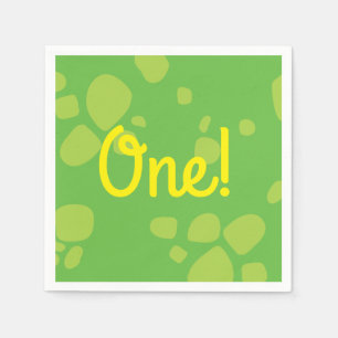 Niedlich Dinosaur 1. Geburtstag Party Napkins Serviette