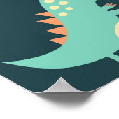 Niedlich Dinosaur Alphabet Letters Kids ABC Poster (Ecke)