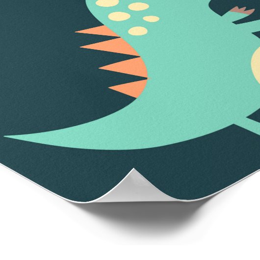 Niedlich Dinosaur Alphabet Letters Kids ABC Poster (Ecke)