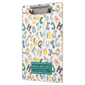 Niedlich Dinosaur Alphabet Pattern Kinderschule Klemmbrett (Links)