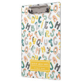 Niedlich Dinosaur Alphabet Pattern Kinderschule Klemmbrett (Links)