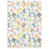Niedlich Dinosaur Alphabet Pattern Kinderschule Klemmbrett (Rückseite)