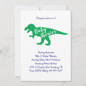 Niedlich Dinosaur Baby Dusche T-Rex Dino Green Boy Einladung (Vorderseite)