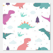 Niedlich Dinosaur Baby Girl Kinderzimmer Peel & St Tapete (Vorderseite)