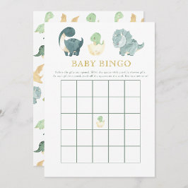 Niedlich Dinosaur Baby Shower Game Baby Bingo Einladung