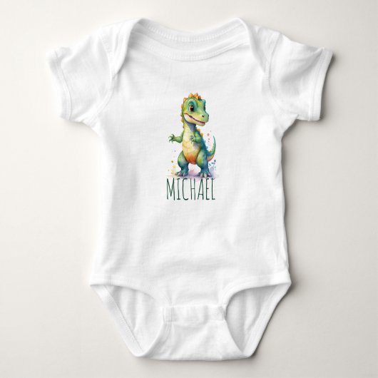 Niedlich Dinosaur Baby T-Rex Geschenk Baby Strampler (Vorderseite)