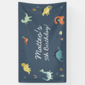 Niedlich Dinosaur Birthday Banner (Vertikal)
