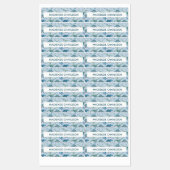 Niedlich Dinosaur Blue Individuelle Name Labels Etiketten (Blatt)