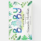 Niedlich Dinosaur Boy Baby Dusche Banner (Vertikal)