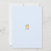 Niedlich Dinosaur Boy Baby Dusche Einladung (Rückseite)