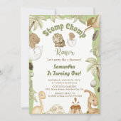 Niedlich Dinosaur Boy Birthday Dino Party Einladung (Vorderseite)