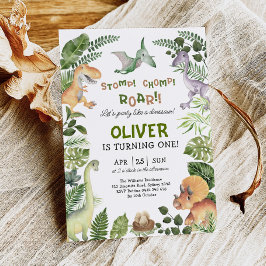 Niedlich Dinosaur Boy Birthday Jurassic Dino Party Einladung
