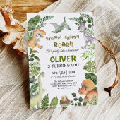 Niedlich Dinosaur Boy Birthday Jurassic Dino Party Einladung