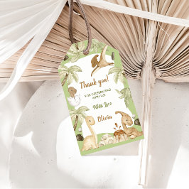 Niedlich Dinosaur Boy Geburtstagsparty Geschenkanhänger