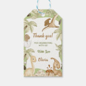 Niedlich Dinosaur Boy Geburtstagsparty Geschenkanhänger (Vorderseite)