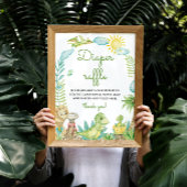 Niedlich Dinosaur Diaper Raffle Poster