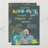 Niedlich Dinosaur Dino-Mite Einladung (Vorne/Hinten)