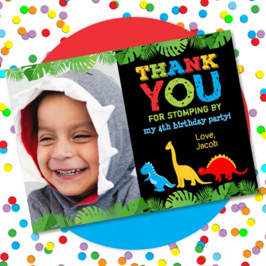 Niedlich Dinosaur Geburtstag Vielen Dank Karte