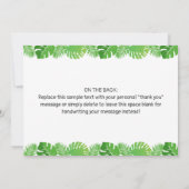 Niedlich Dinosaur Geburtstag Vielen Dank Karte (Rückseite)