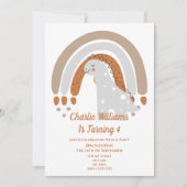 Niedlich Dinosaur Geburtstagsparty Einladung (Vorderseite)