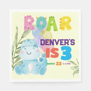 Niedlich Dinosaur Geburtstagsparty Kinder Dino Boy Serviette
