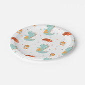 Niedlich Dinosaur Geburtstagsparty Pappteller (Schrägansicht)