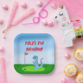 Niedlich Dinosaur Golf ThemenKindergeburtstag Napk Pappteller (Party)