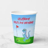 Niedlich Dinosaur Golf ThemenKindergeburtstag Pappbecher (Vorderseite)