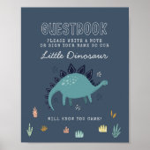 Niedlich Dinosaur Guestbook-Zeichen Poster (Vorne)
